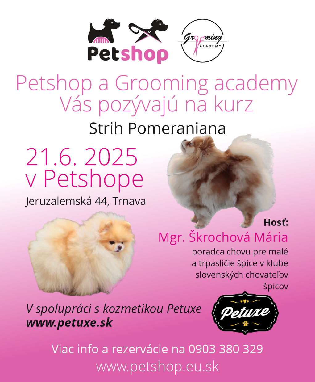 KURZ – SEMINÁR POMERANIAN